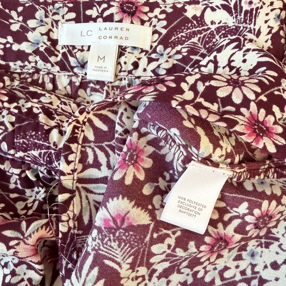 Lauren conrad Oversized Pheasant Bohemian ditsy floral square neck barrel sleeve - Picture 6 of 6